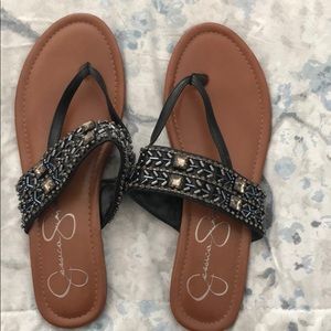 Jessica Simpson Flats! Worn once! Size 9